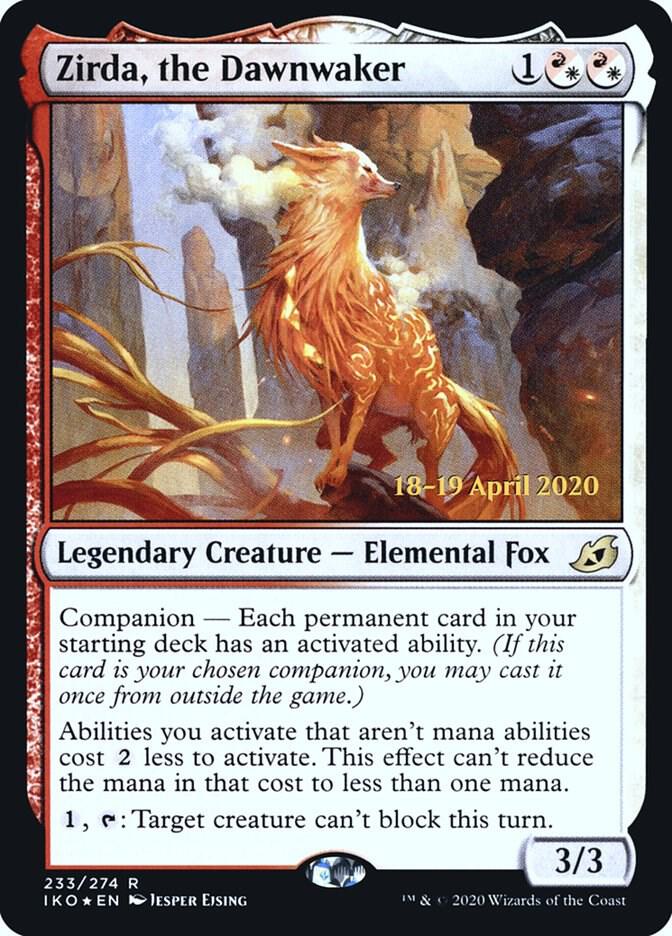 Zirda, the Dawnwaker 233 card from Prerelease Cards