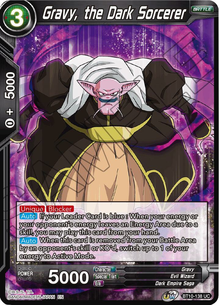 Gravy, the Dark Sorcerer BT10-138 card from Rise of the Unison Warrior