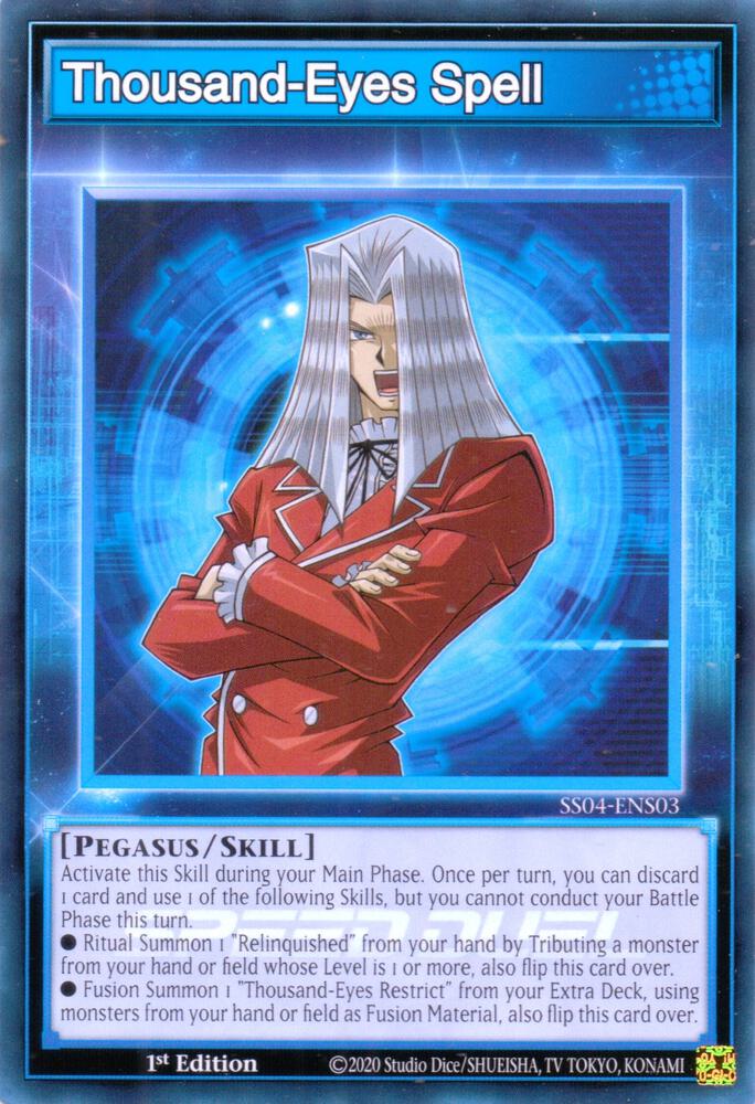 Thousand-Eyes Spell SS04-ENS03 card from Speed Duel Decks: Match of the Millennium