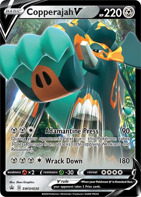 Copperajah V SWSH030 card from SWSH: Sword & Shield Promo Cards