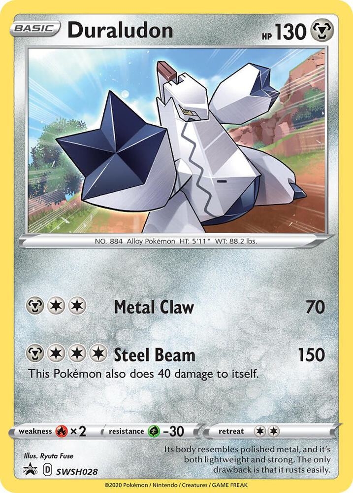 Duraludon SWSH028 card from SWSH: Sword & Shield Promo Cards