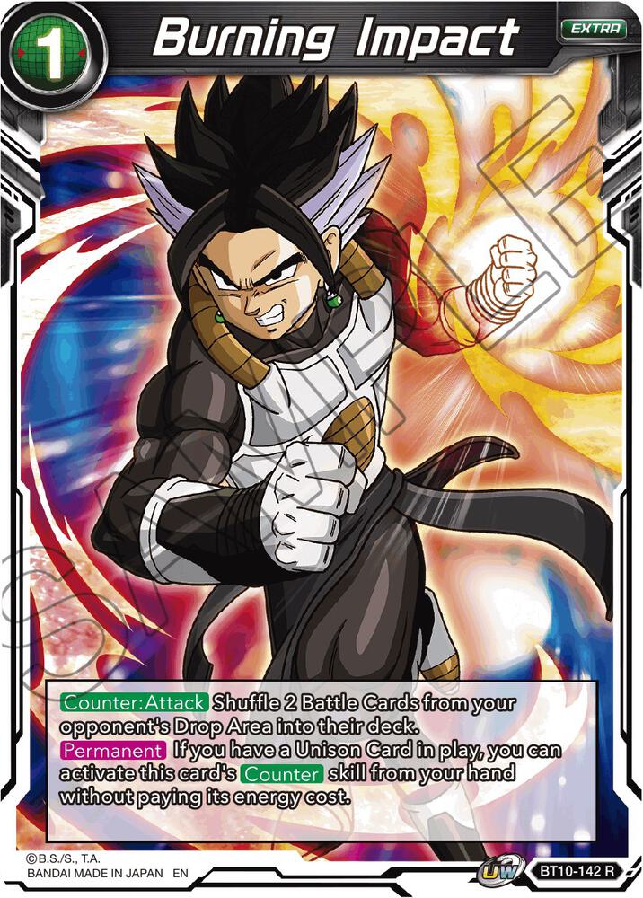 Burning Impact BT10-142 card from Rise of the Unison Warrior