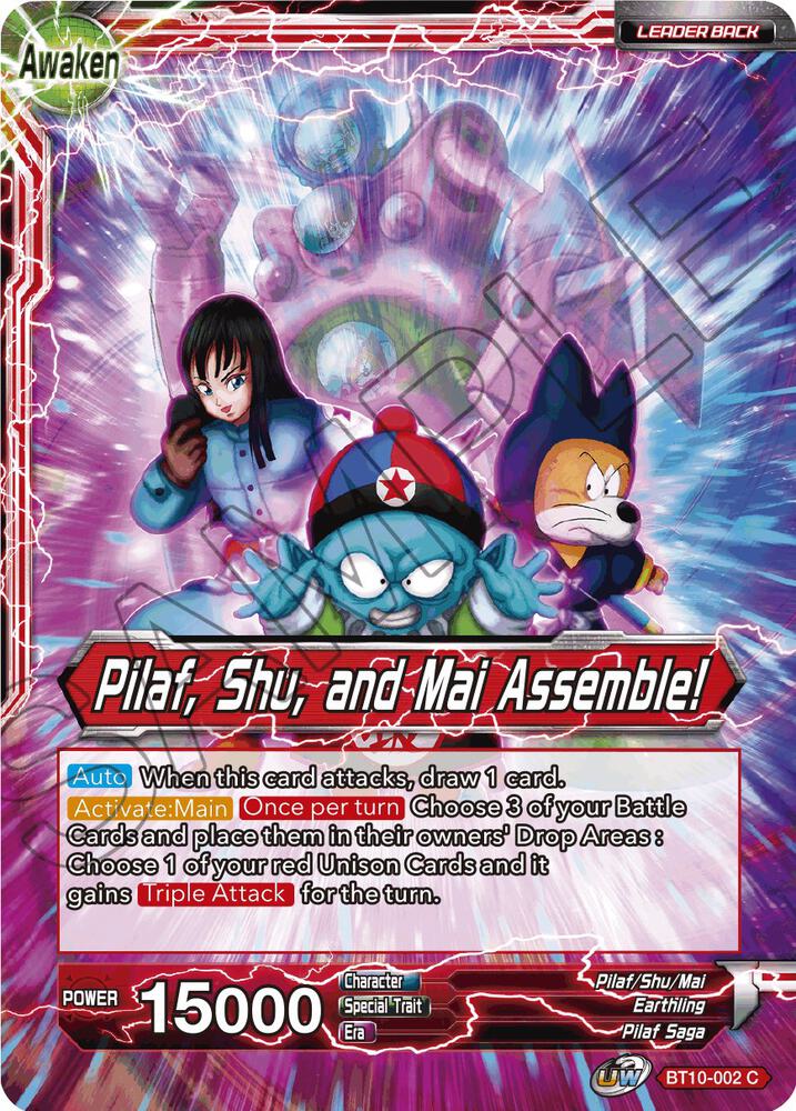 Pilaf // Pilaf, Shu, and Mai Assemble! BT10-002 card from Rise of the Unison Warrior