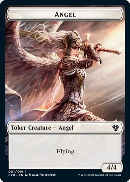 Angel // Elemental Double-Sided Token 1 // 10 card from Commander 2020