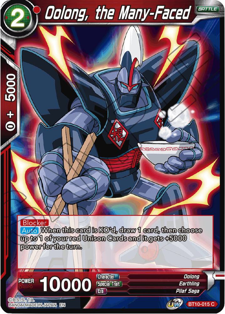 Oolong, the Many-Faced BT10-015 card from Rise of the Unison Warrior