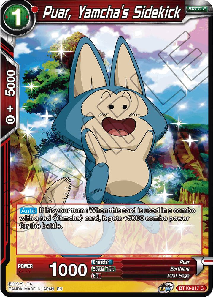 Puar, Yamcha's Sidekick BT10-017 card from Rise of the Unison Warrior