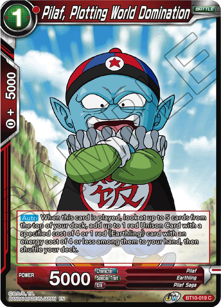 Pilaf, Plotting World Domination BT10-019 card from Rise of the Unison Warrior