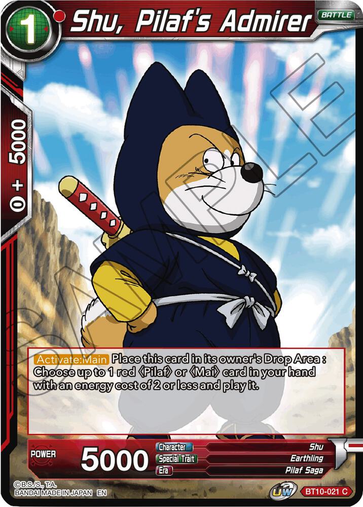 Shu, Pilaf's Admirer BT10-021 card from Rise of the Unison Warrior