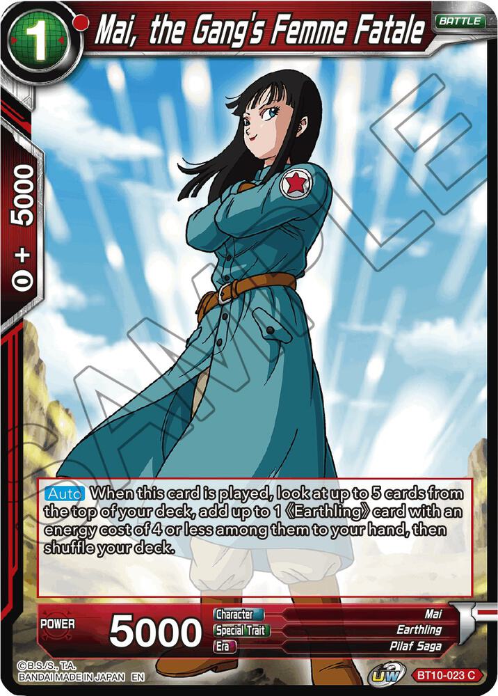 Mai, the Gang's Femme Fatale BT10-023 card from Rise of the Unison Warrior