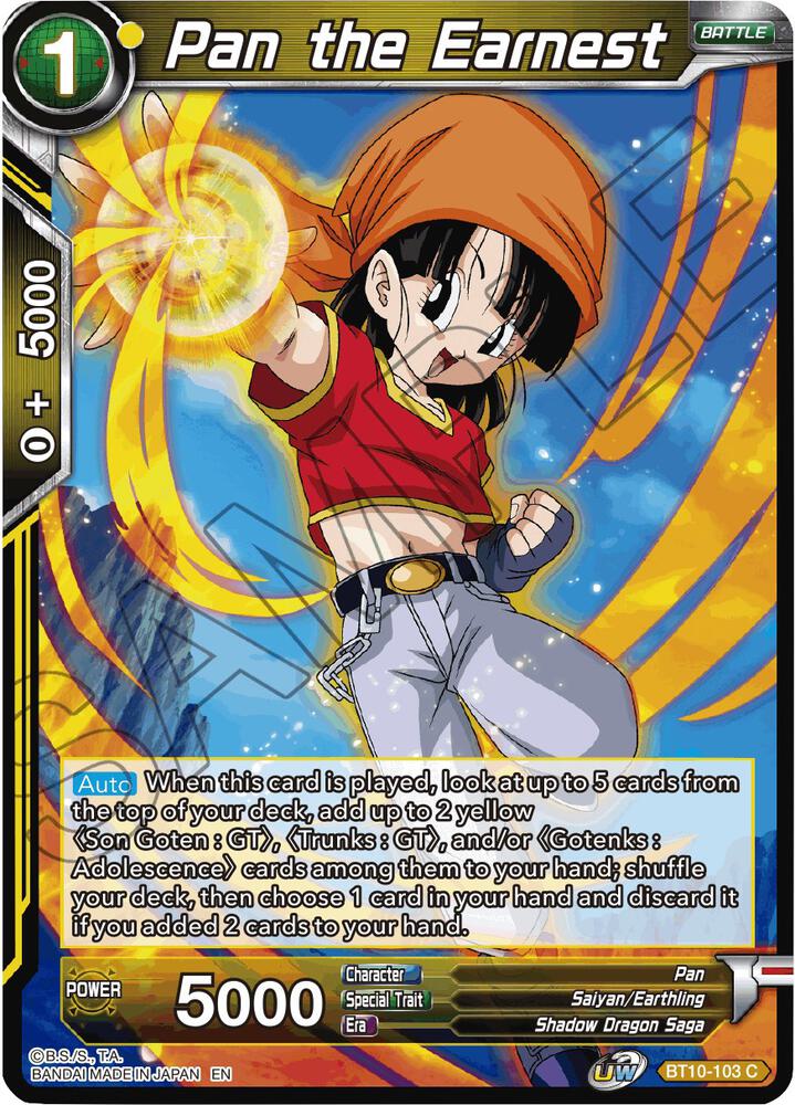 Pan the Earnest BT10-103 card from Rise of the Unison Warrior