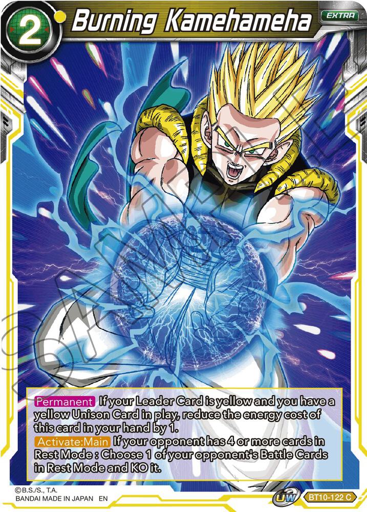 Burning Kamehameha BT10-122 card from Rise of the Unison Warrior
