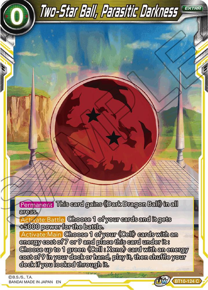 Two-Star Ball, Parasitic Darkness BT10-124 card from Rise of the Unison Warrior