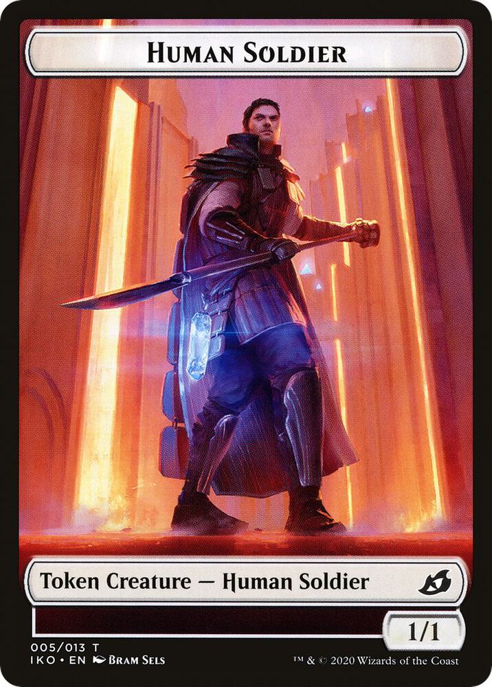 Human Soldier (005) // Drake Double-Sided Token 5 // 8 card from Commander 2020