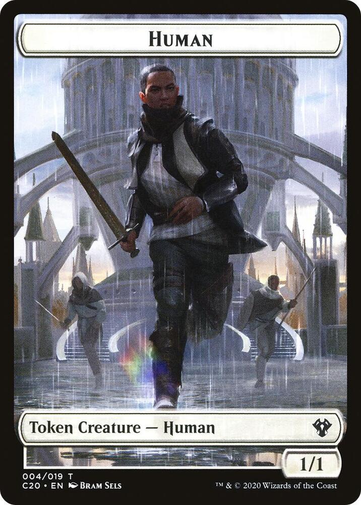 Human // Treasure Double-Sided Token 4 // 19 card from Commander 2020