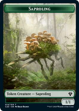 Saproling // Treasure Double-Sided Token 14 // 19 card from Commander 2020