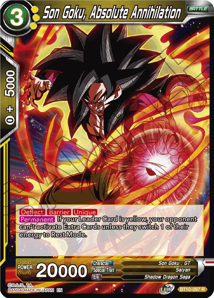 Son Goku, Absolute Annihilation BT10-097 card from Rise of the Unison Warrior