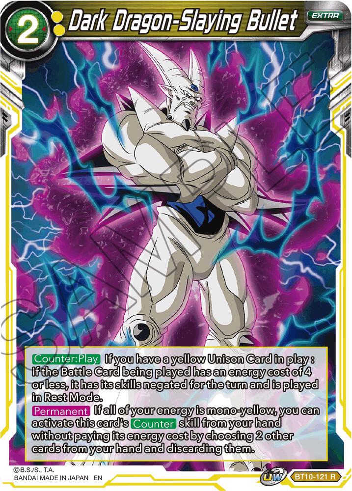 Dark Dragon-Slaying Bullet BT10-121 card from Rise of the Unison Warrior