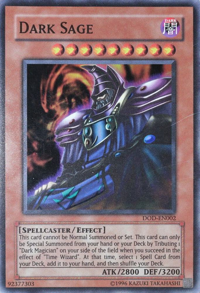 Dark Sage (EU) DOD-EN002 card from Dawn of Destiny Xbox