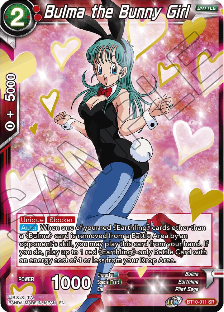 Bulma the Bunny Girl BT10-011 card from Rise of the Unison Warrior
