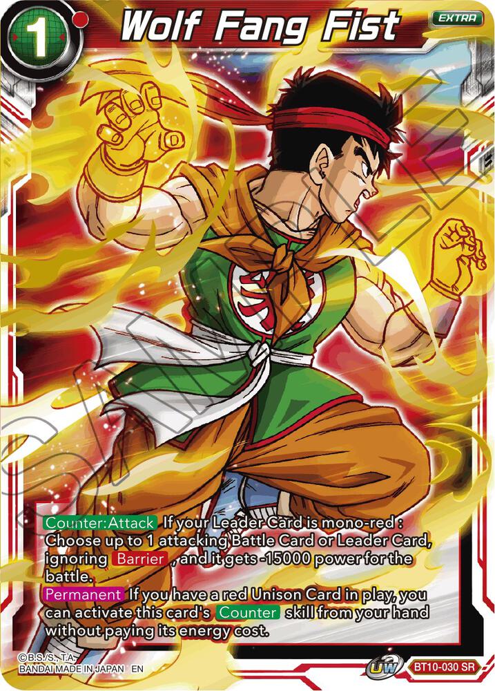 Wolf Fang Fist BT10-030 card from Rise of the Unison Warrior