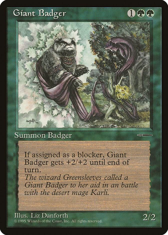 Giant Badger card from Media Promos
