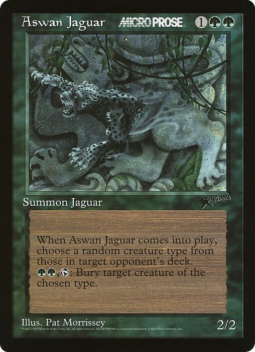 Aswan Jaguar (MicroProse) card from Oversize Cards