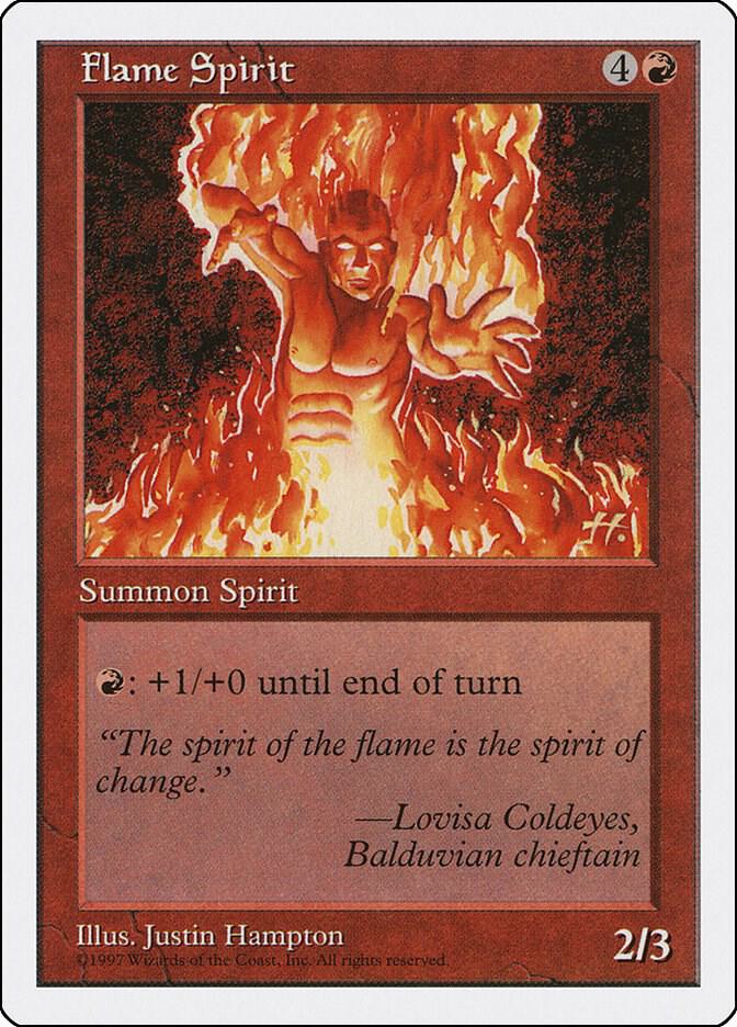 Flame Spirit card from Fifth Edition