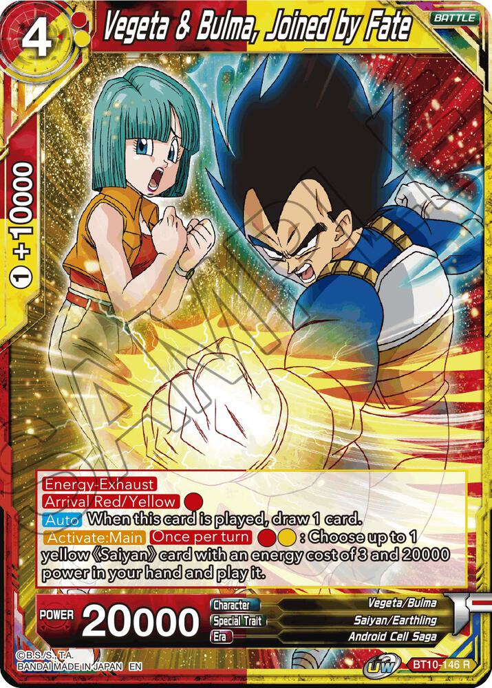 Vegeta & Bulma, Joined by Fate BT10-146 card from Rise of the Unison Warrior