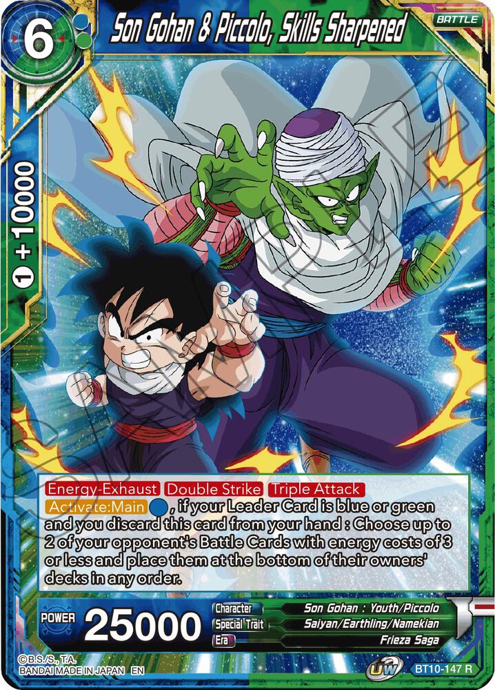 Son Gohan & Piccolo, Skills Sharpened BT10-147 card from Rise of the Unison Warrior