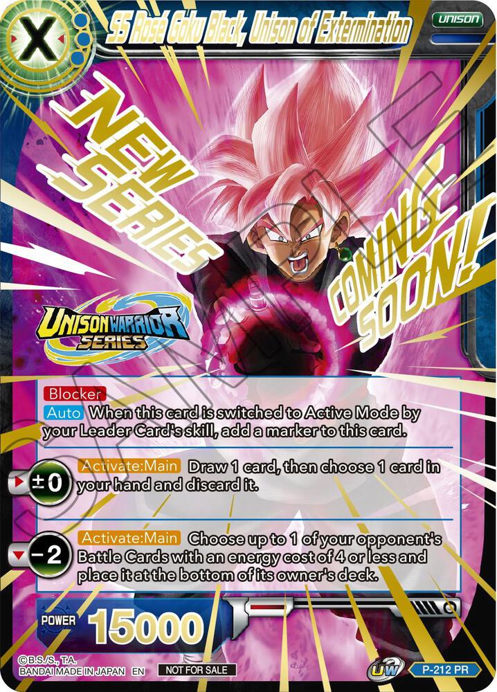 SS Rose Goku Black, Unison of Extermination (Hot Stamped) P-212 card from Promotion Cards