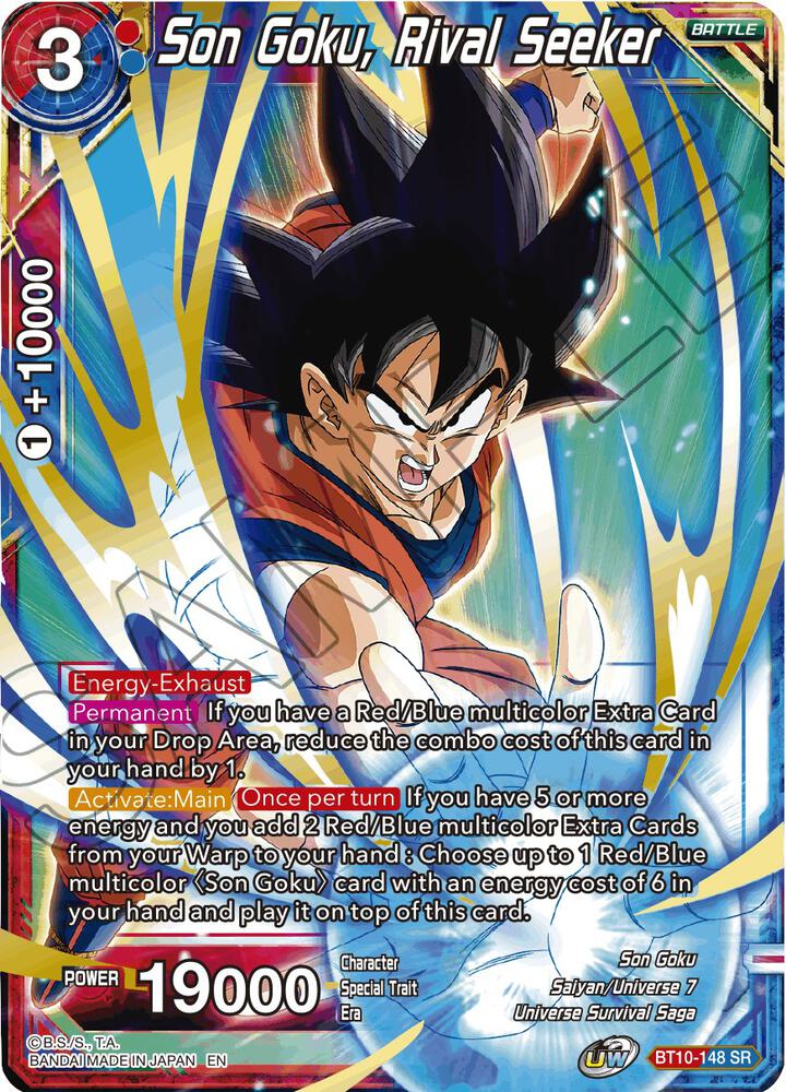 Son Goku, Rival Seeker BT10-148 card from Rise of the Unison Warrior