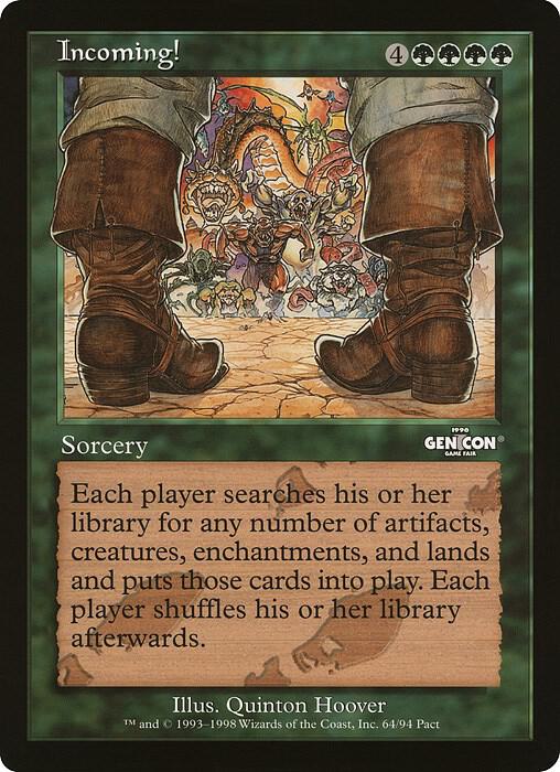 Incoming! (Arena League) card from Oversize Cards