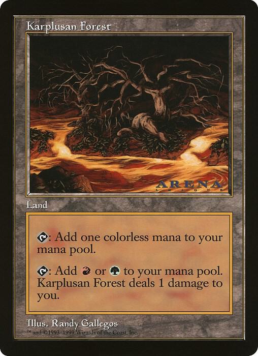 Karplusan Forest (Arena League) card from Oversize Cards