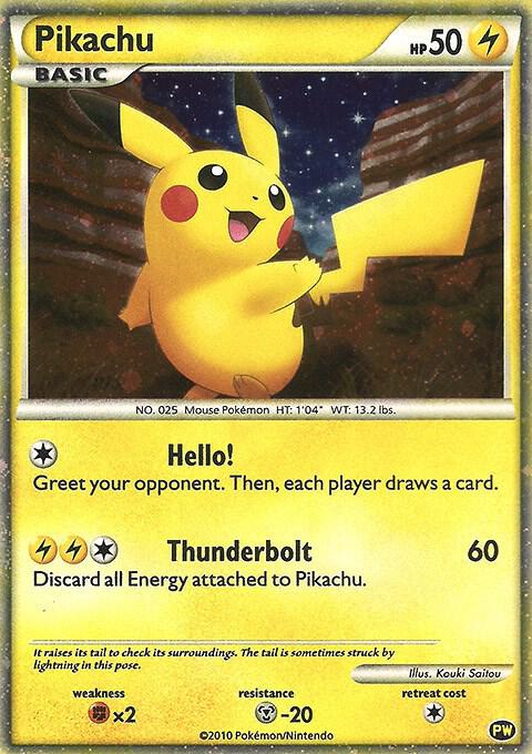 Pikachu (English) PW 1 card from Pikachu World Collection Promos