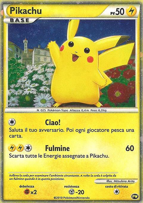 Pikachu (Italian) PW 2 card from Pikachu World Collection Promos