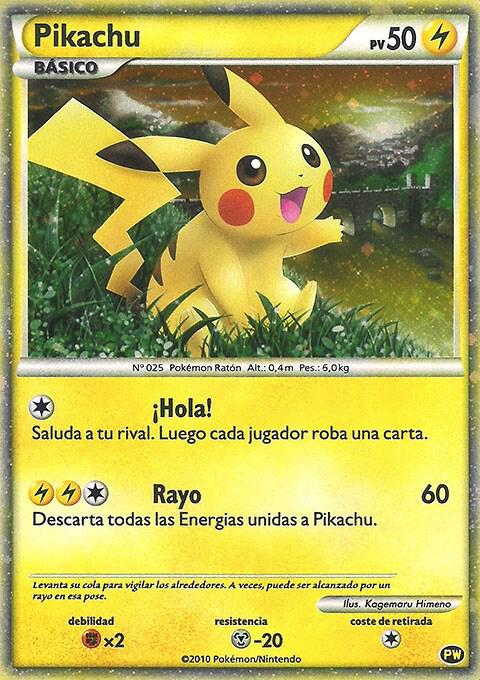 Pikachu (Spanish) PW 4 card from Pikachu World Collection Promos