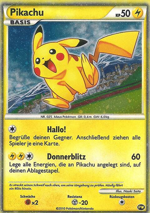 Pikachu (German) PW 6 card from Pikachu World Collection Promos