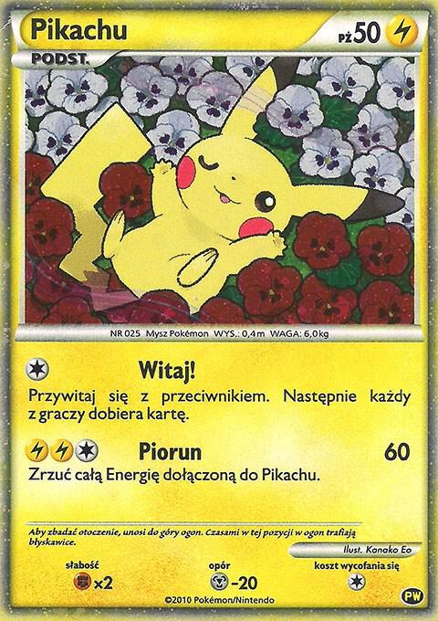 Pikachu (Polish) PW 8 card from Pikachu World Collection Promos