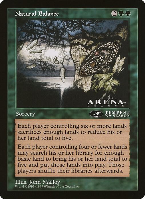 Natural Balance (3rd Place) (Arena League) card from Oversize Cards