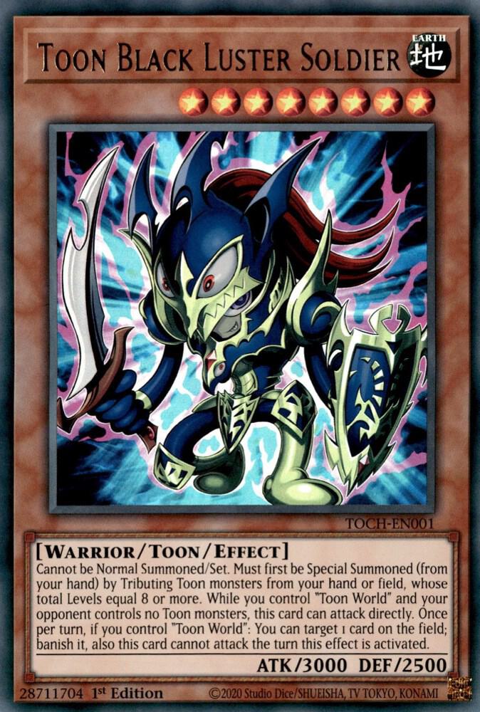 Toon Black Luster Soldier TOCH-EN001 card from Toon Chaos
