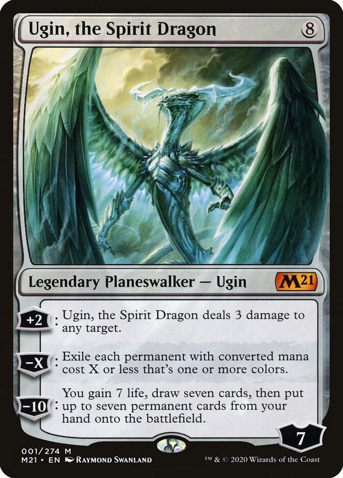 Ugin, the Spirit Dragon 1 card from Core Set 2021