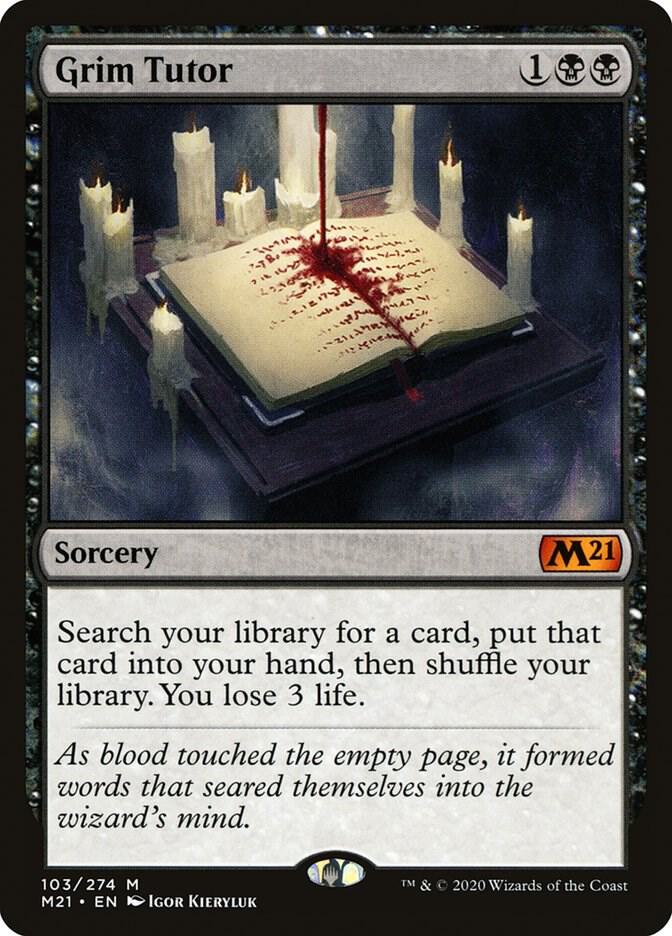Grim Tutor 103 card from Core Set 2021
