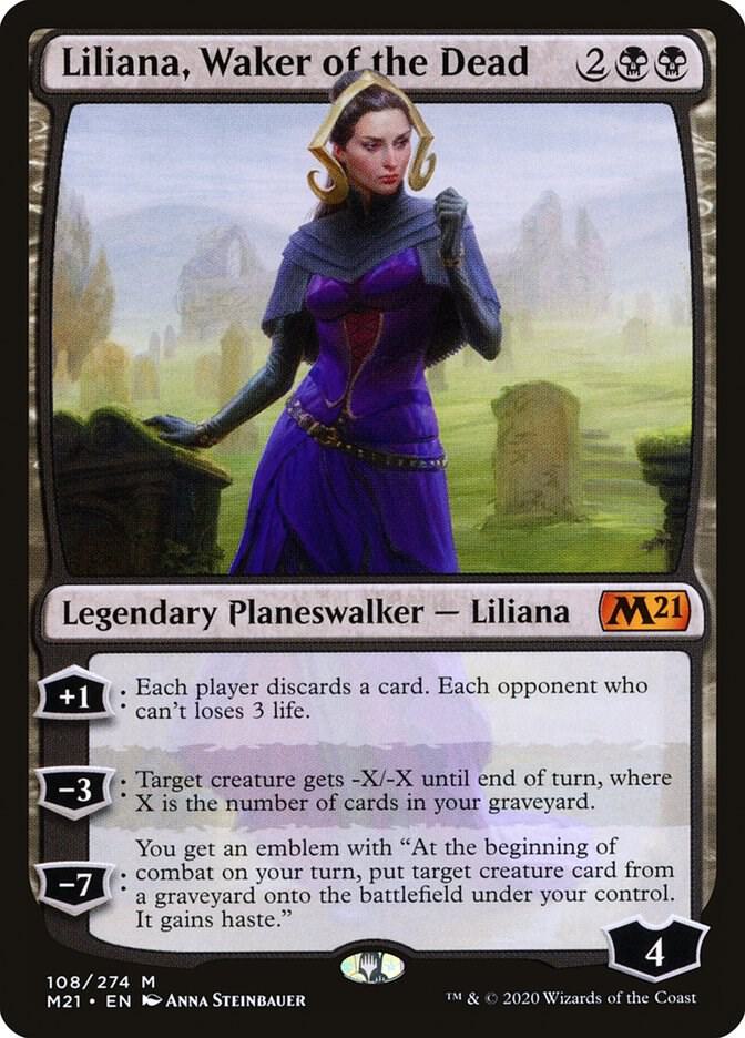 Liliana, Waker of the Dead 108 card from Core Set 2021