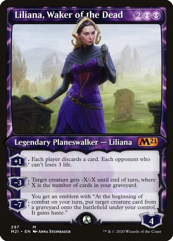 Liliana, Waker of the Dead (Showcase) 297 card from Core Set 2021
