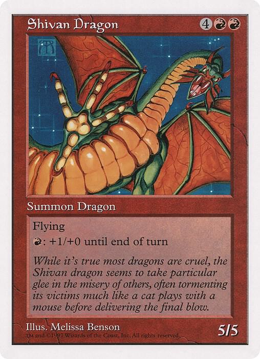 Shivan Dragon (The Duelist Magazine) card from Oversize Cards