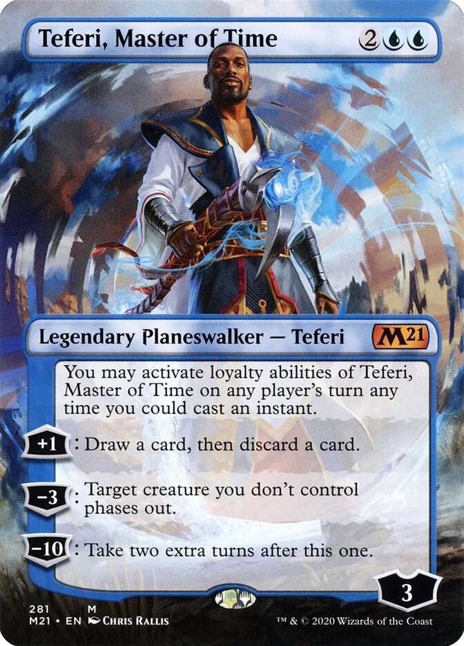 Teferi, Master of Time (Borderless) 281 card from Core Set 2021