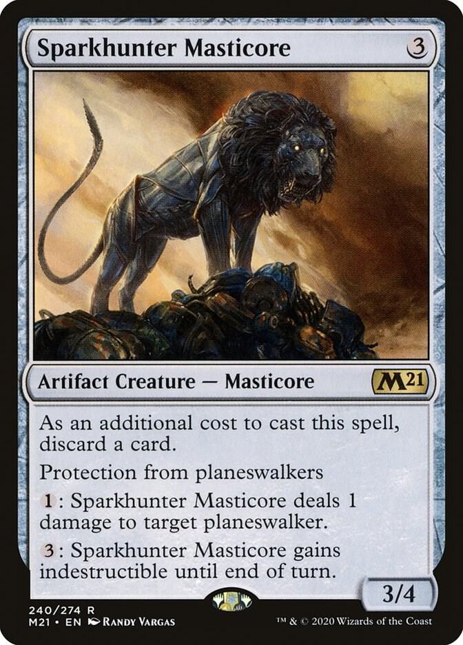 Sparkhunter Masticore 240 card from Core Set 2021