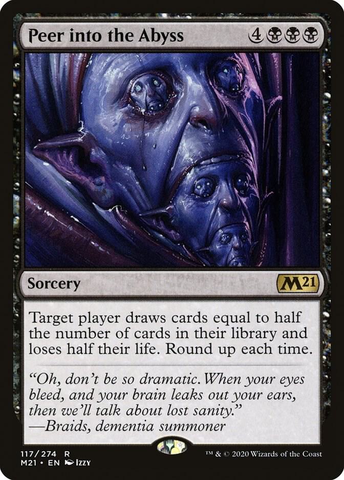 Peer into the Abyss 117 card from Core Set 2021