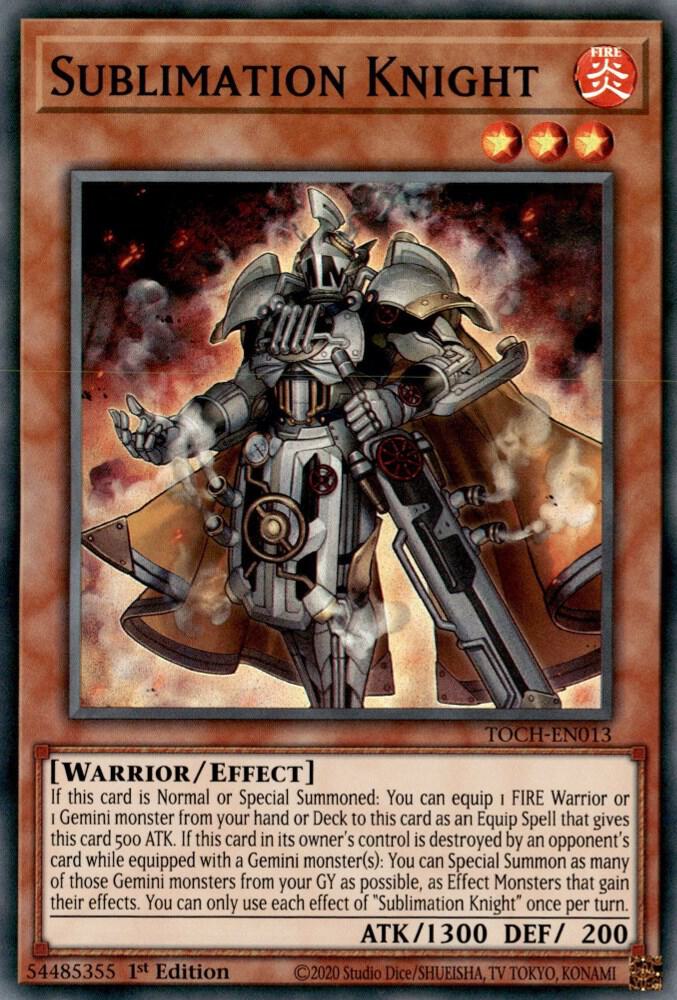 Sublimation Knight TOCH-EN013 card from Toon Chaos