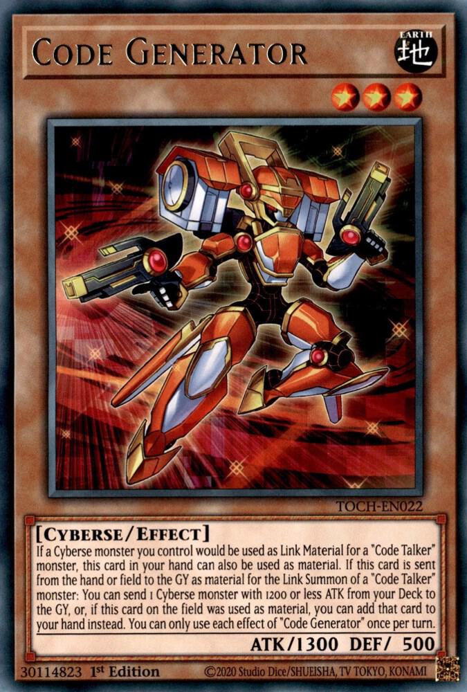 Code Generator TOCH-EN022 card from Toon Chaos